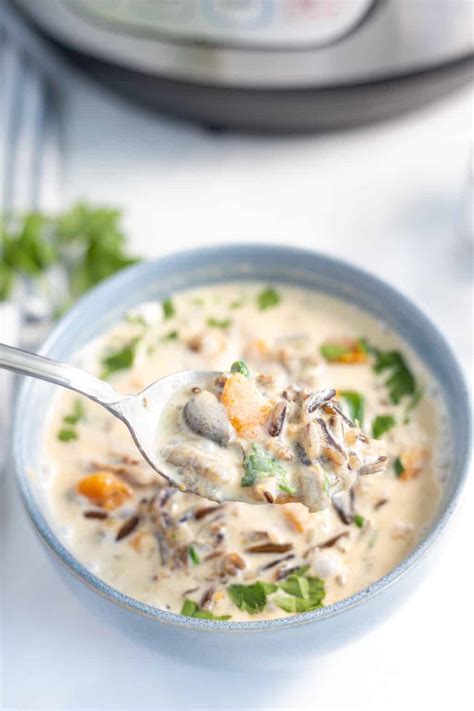 Creamy Instant Pot Wild Rice and Mushroom Soup • FoodnService