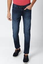 Peter England Jeans Skinny Fit Jeans, Men Navy Dark Wash Low Skinny Fit ...