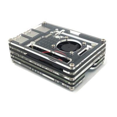 Acrylic raspberry pi fan case for Pi 4-9 layer-MaidaTech