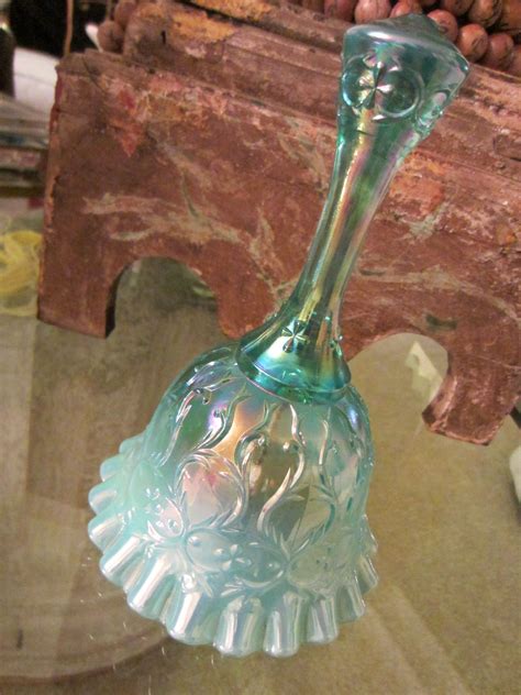 Fenton Spanish Lace Iridescent Rainbow Glass Bell | Fenton glassware ...