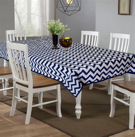 Buy Kuber Industries Cotton Zig Zag Print 6 Seater Dining Table Cover ...