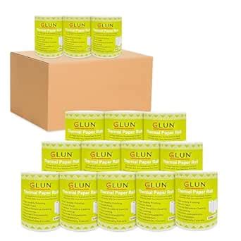 GLUN® Credit Card Receipt Rolls, Pack of 20 Rolls 79mm(3 inch) x 50 ...