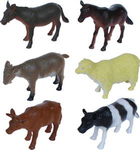 Tootpado Pet and Farming Animals Plastic Toy Set - Pack Of 6 - 1c189 ...