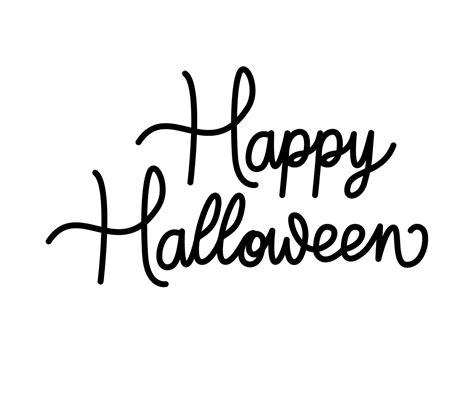happy halloween in cursive letters 21387569 Vector Art at Vecteezy