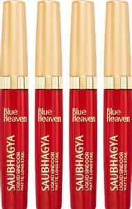 BLUE HEAVEN Saubhagya Sindoor 7Ml Red (Pack of 4) liquid Price in India ...