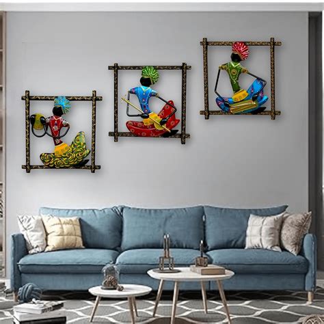 Pranjals House Metal Rajasthani Musicians Item showpiece Metal Frame ...