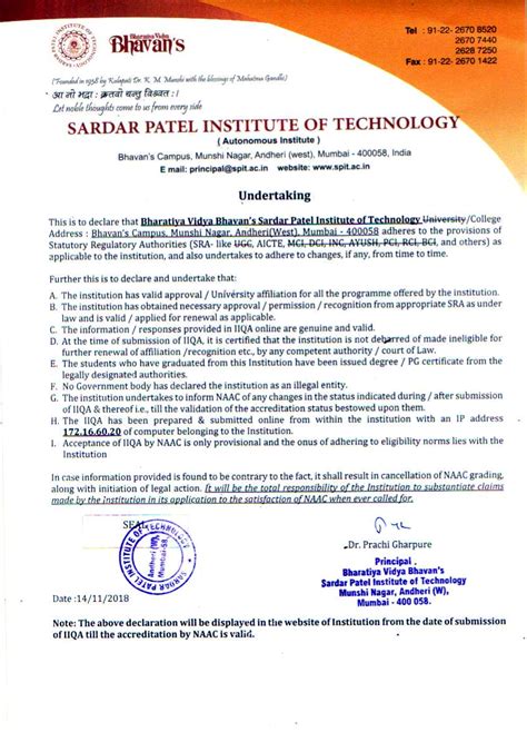 NAAC - Sardar Patel Institute of Technology Sardar Patel Institute of ...