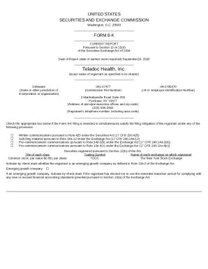 Teladoc Health, Inc. (. EDGAR Online Pro Doc Template | pdfFiller
