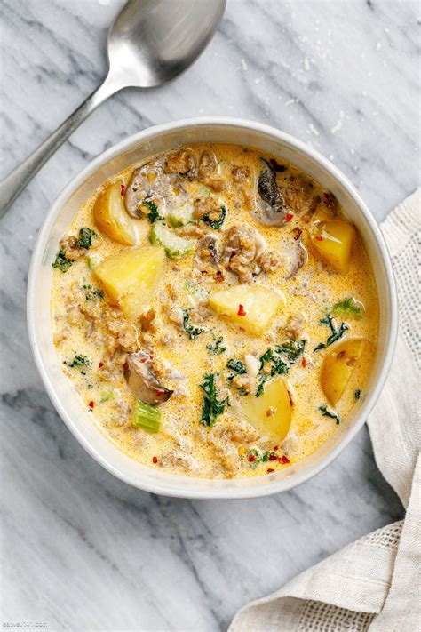 Crock-Pot Tuscan Sausage Soup Recipe – Slow Cooker Sausage Soup Recipe ...