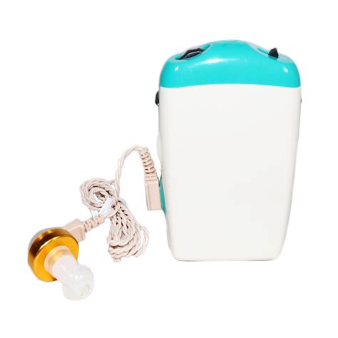 Pocket Hearing Aid Machine 50dB Long Battery Life 8 Channel White with ...