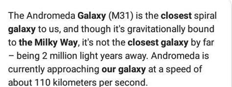 name the galaxy is closest to our galaxy Milky Way??? - Brainly.in