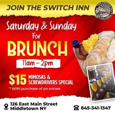 Mimosas & Screwdrivers Special Brunch @ The Switch Inn, 126 East Main ...