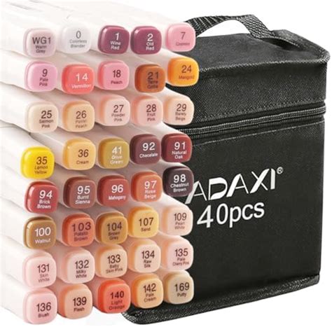 ARTOSA 30 Colors Skin Tone Markers Dual Tip Marker Set, Alcohol Based ...