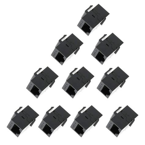 SLB® 10x RJ45 Keystone Jack Socket Wall End Plug Cat6 Ethernet LAN ...