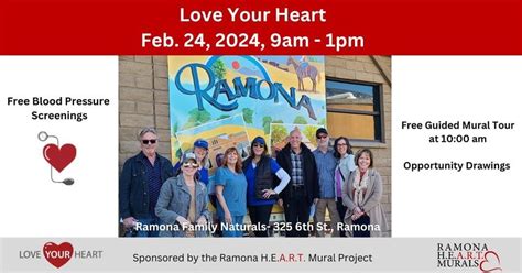 Mural Walking Tour-Love Your Heart, Ramona Family Naturals, February 24 ...