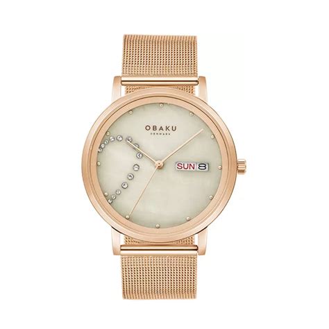 Obaku AKU OBAKU V248GHVJMV Draabe Blush Analog Watch For Women – The ...
