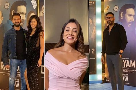 Drishyam 2 success bash: Ajay Devgn, Shriya Saran and Ishita Dutta ...