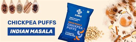 Zama Healthy Roasted Chickpea Puffs - Indian Masala | Pack of 5 ...