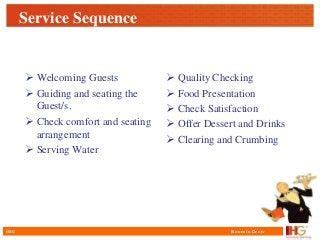 Image result for Fine Dining Service Script