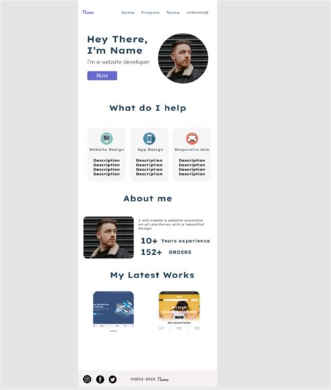HTML CSS JS Portfolio Website 的图像结果