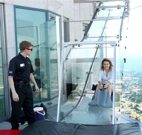 Taking a ride on a 1,000-foot-high glass skyslide - Rediff.com India News