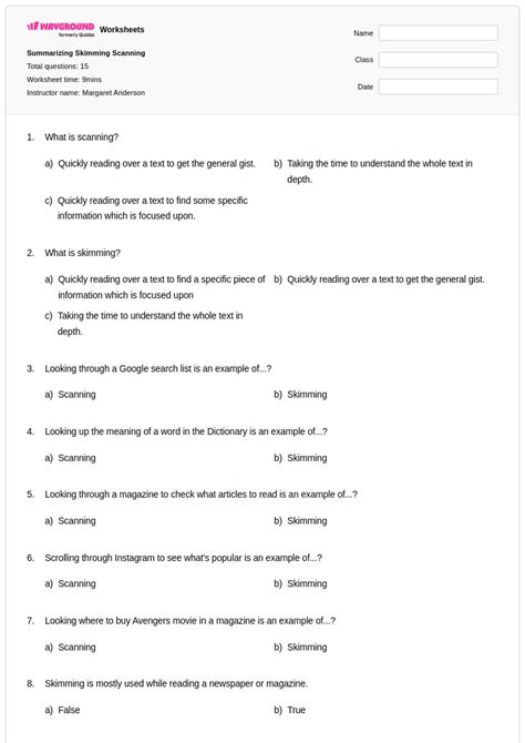 50+ Visual Scanning worksheets for Class 5 on Wayground | Free & Printable