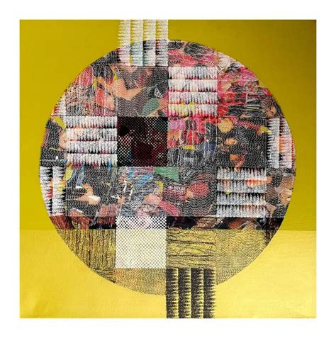 "Day Of College2": Yellow Mixed Media Painting by Ekta Sharma – ArtZolo.com