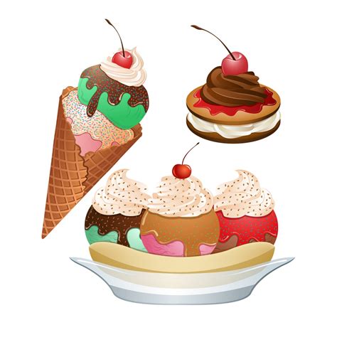Desserts ClipArt- Set of 9 PNG, JPG and Vector Desserts from ...