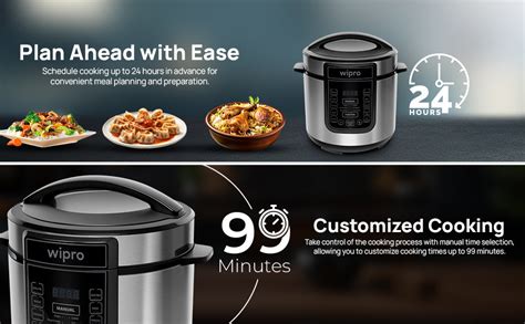Buy 1000W Digital Pressure Cooker Online | Wipro Appliances