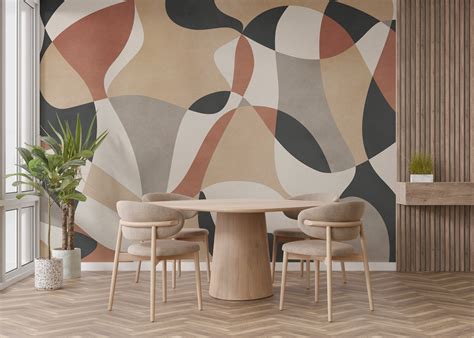 Geometric Abstract Art Pattern Wallpaper Wall Murals in India