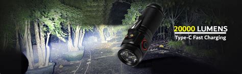 GHIME Torch Light High Power, Mini LED Flashlight Rechargeable 20000 ...