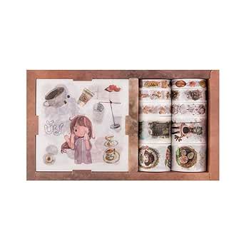 Zeruci France in Brown Washi Craft Masking Tape & Sticker Gift Box | 10 ...
