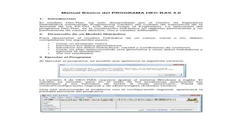 Image result for HEC-RAS User Manual PDF
