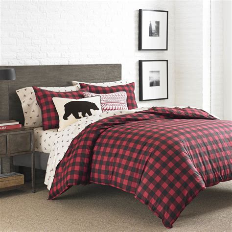Mountain Plaid 3 Piece Reversible Duvet Cover Set | Comforter sets ...