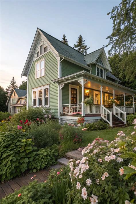 16+ Inspiring Green Siding House Ideas