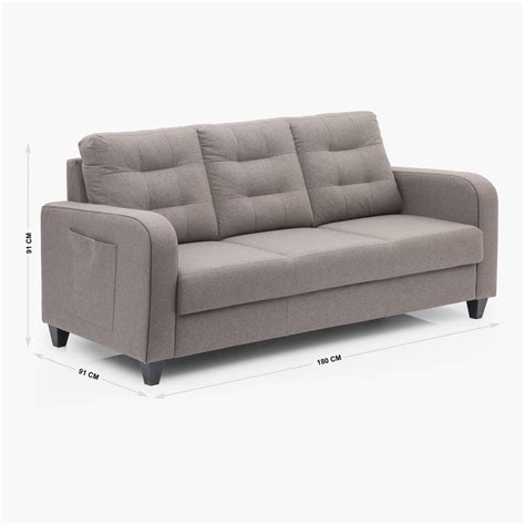 Buy Montoya Serene Fabric 3-Seater Sofa - Grey from Home Centre at just ...