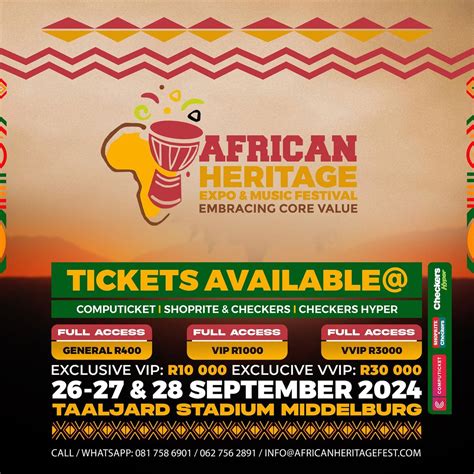 African Heritage Expo and Music Festival , Kees Taljaard Sport Stadium ...