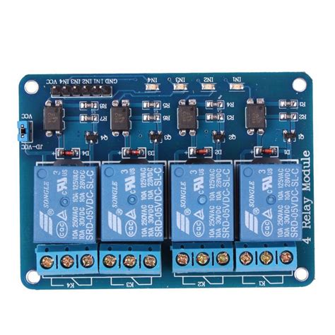 Buy 4 Channel Relay Module with Optocoupler 5V Low Level Trigger Relay ...