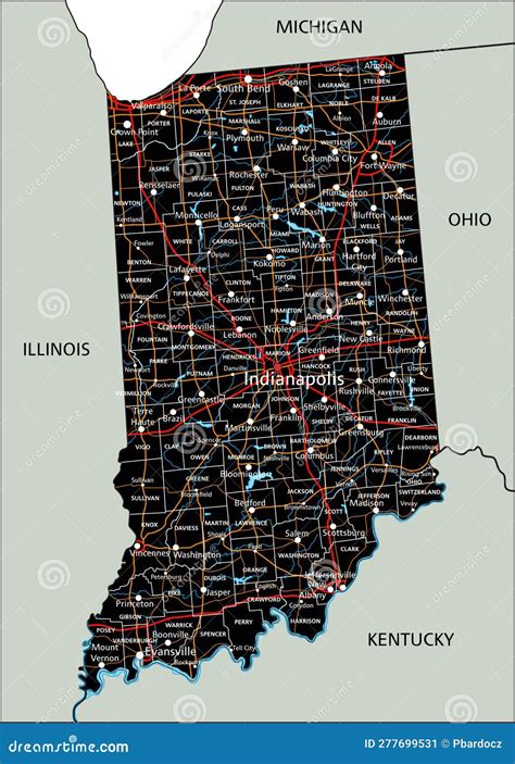 Free Printable Roadmap Of Indiana For Traveling