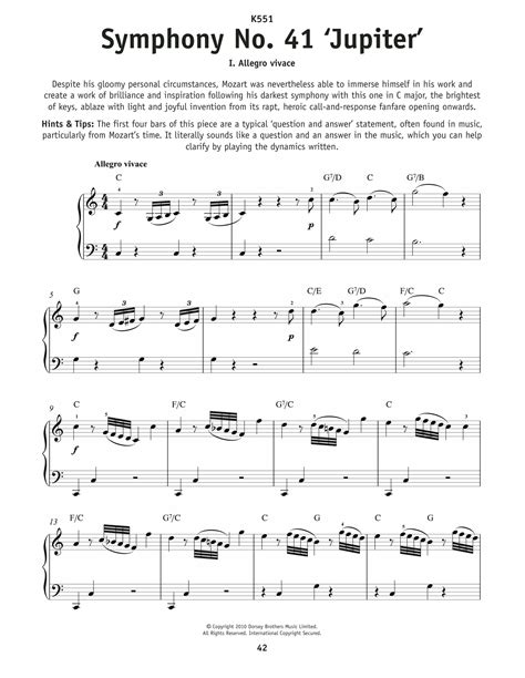 Symphony No. 41 In C Major ("Jupiter"), First Movement Excerpt by ...