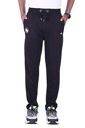 Denric Soft Cotton Regular Track Pant for Men (Medium, Black) : Amazon ...