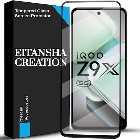 EITANSHA CREATION Edge To Edge Screen Protector Tempered Glass For iQOO ...