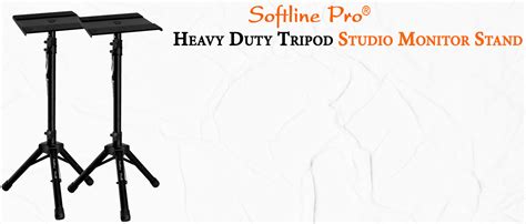Softline Pro Heavy Duty Tripod Studio Monitor Stand Adjustable Height ...