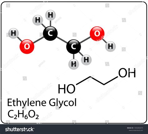 Ethylene Glycol Molecule Structure Stock Vector (Royalty Free ...