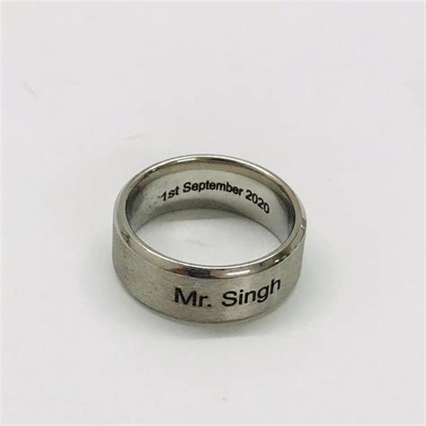 Mr and Mrs Double Engraving Ring – handmadelovebytanya