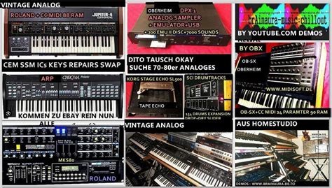 80er POLY ANALOGE SYNTHESIZER SAMMLUNG BZW EINZELN ECHO DRUM SUCHE DITO ...