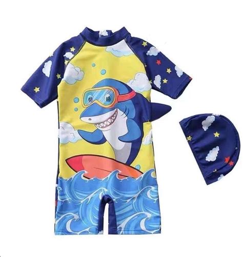 Buy Cartoon Print Swimming Costume for Boys and Girls I One-Piece ...