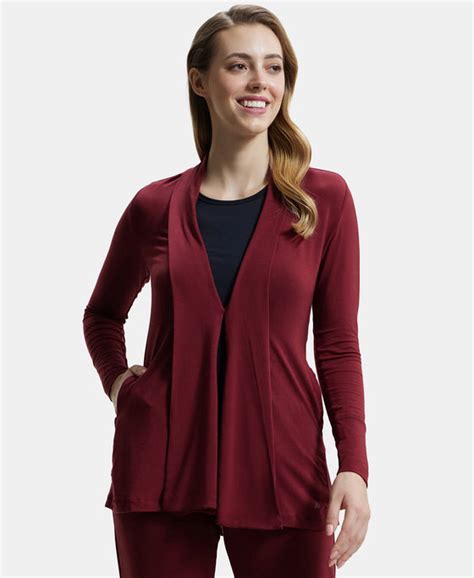 Buy Environment Friendly Lyocell Relaxed Fit Full Sleeve Shrug ...