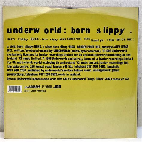 Yahoo!オークション - AB140403 UK盤 UNDERWORLD/BORN SLIPPY(Nuxx) 12...