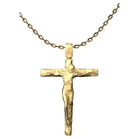 Italian 14k Gold Cross Pendant Necklace for Men, only made to order ...